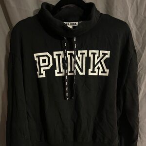Victoria Secret Pink black and white sweat shirt